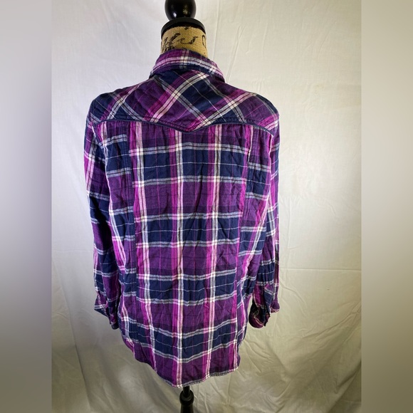 Bit & Bridle Pearl Snap Shirt Jacket Shacket - Picture 4 of 14